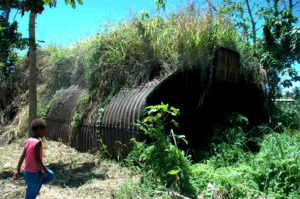 Remains of Nissen Hut on the road to Edson's Ridge