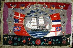 Embroidered wall hanging