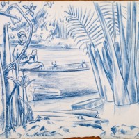 "Soldiers in Old Rowboat in Swamp" (Archives New Zealand)