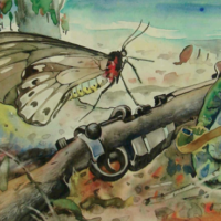 "Rifle and Butterfly" (Dunedin Public Art Gallery)