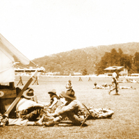 Soldiers relaxing at Kensington Park
