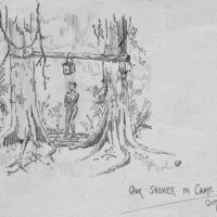 Graham Park: "Our shower in camp October 1943"
