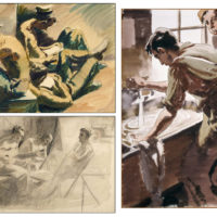 Relaxing and domestic chores (Archives New Zealand)