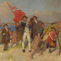 Emanuel Phillips Fox: "The Landing of Captain Cook at Botany Bay 1770"