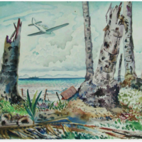 "Beach at Guadalcanal" (Dunedin Public Art Gallery)