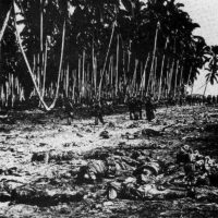 Japanese dead on the beach next to the Ilu River
