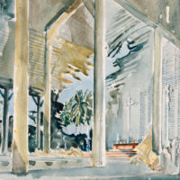 Moss David Jillet: Bombed Melanesian Cathedral (Archives New Zealand)