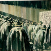 Russell Clark: "Movies in the Rain, Malsi" ca.1944-45