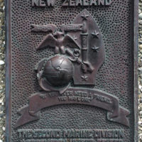 Second Marine Division plaque on Wellington waterfront
