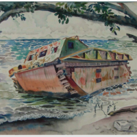 "Stranded Tank" (Dunedin Public Art Gallery)