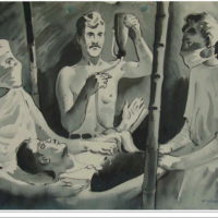 "Surgery, Mono Island" (1943) (Dunedin Public Art Gallery)