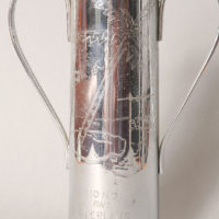 Engraved vase from anti-aircraft gun shell