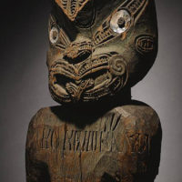 traditional Maori carving "Ku Ko Kahukanui" (Private collection, New York)