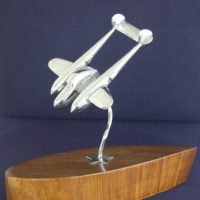 Model of P-38 recorded at Whenuapai Airforce Base in West Auckland