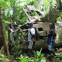 The wreckage of Yamamoto's aircraft (Phot by Tony Wheeler)