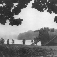 New Zealand forces landing at Falamai