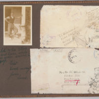 Colin Wilkinson: Wilkinson with some of his early envelope designs