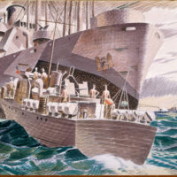 "Liberty Boats Off Bougainville" (Archives New Zealand)