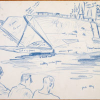 Landing Craft on Shore With Three Heads of Soldiers" (Archives New Zealand)