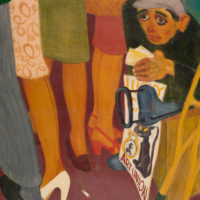 "Art Union Ticket Salesman, Cuba St. Wellington" (1945)