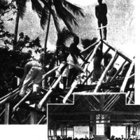 New Zealand soldiers at work on the new church at Falamai (New Zealand Electronic Text Collection)