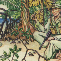 Christmas card designed by Alan Barnes-Graham and handed out to the troops to send home.